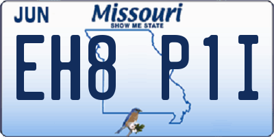 MO license plate EH8P1I