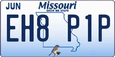 MO license plate EH8P1P