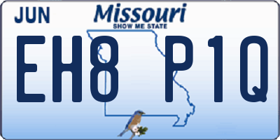 MO license plate EH8P1Q