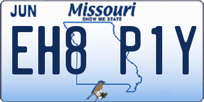MO license plate EH8P1Y