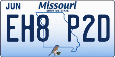 MO license plate EH8P2D