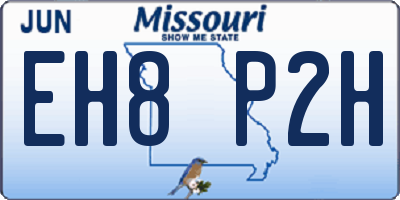 MO license plate EH8P2H