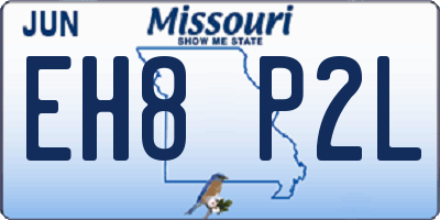 MO license plate EH8P2L