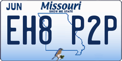 MO license plate EH8P2P