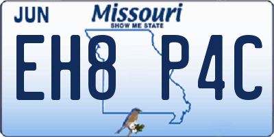 MO license plate EH8P4C