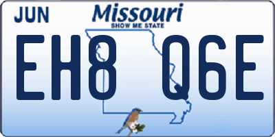 MO license plate EH8Q6E