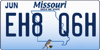 MO license plate EH8Q6H