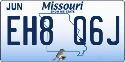 MO license plate EH8Q6J