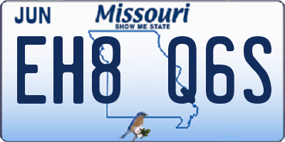 MO license plate EH8Q6S