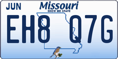 MO license plate EH8Q7G