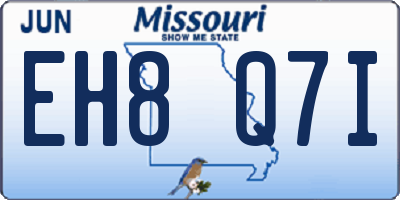 MO license plate EH8Q7I