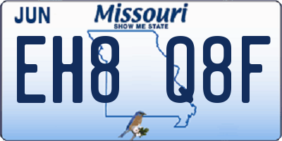 MO license plate EH8Q8F