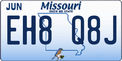 MO license plate EH8Q8J