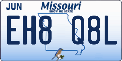 MO license plate EH8Q8L