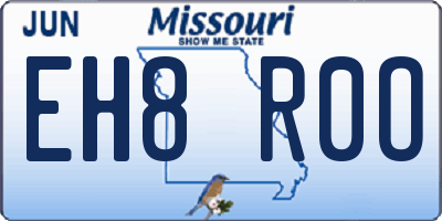 MO license plate EH8R0O