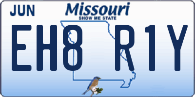 MO license plate EH8R1Y