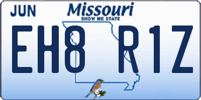MO license plate EH8R1Z