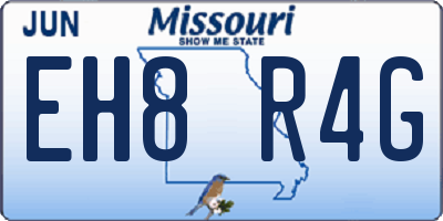 MO license plate EH8R4G