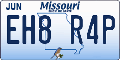MO license plate EH8R4P