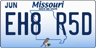 MO license plate EH8R5D