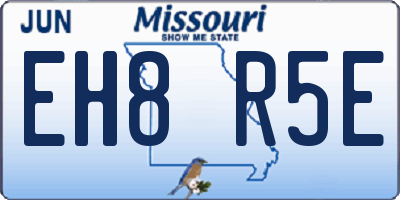 MO license plate EH8R5E