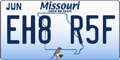 MO license plate EH8R5F
