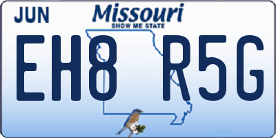 MO license plate EH8R5G