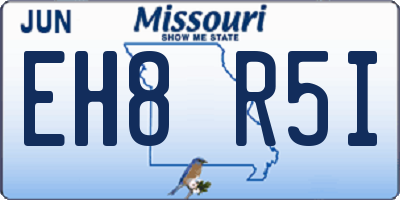 MO license plate EH8R5I