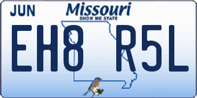 MO license plate EH8R5L