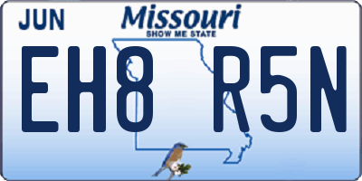 MO license plate EH8R5N