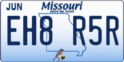 MO license plate EH8R5R