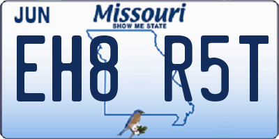 MO license plate EH8R5T