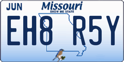 MO license plate EH8R5Y