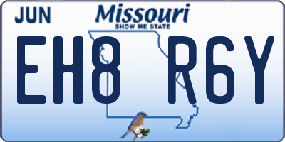MO license plate EH8R6Y