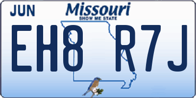 MO license plate EH8R7J