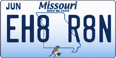 MO license plate EH8R8N