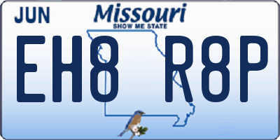 MO license plate EH8R8P