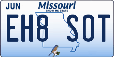 MO license plate EH8S0T