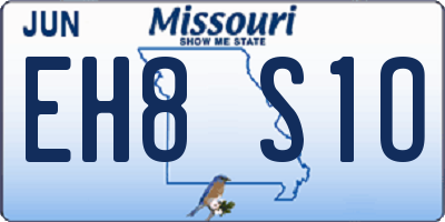 MO license plate EH8S1O