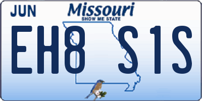 MO license plate EH8S1S
