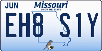MO license plate EH8S1Y