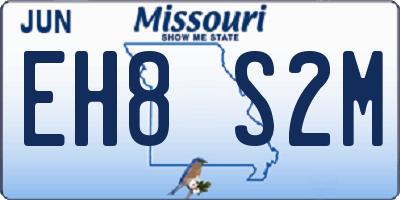 MO license plate EH8S2M
