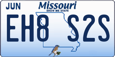MO license plate EH8S2S