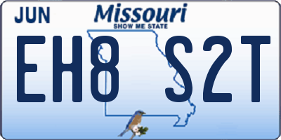 MO license plate EH8S2T