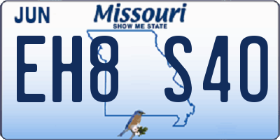 MO license plate EH8S4O