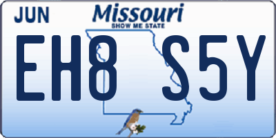 MO license plate EH8S5Y