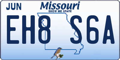 MO license plate EH8S6A