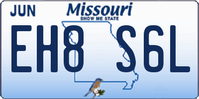 MO license plate EH8S6L
