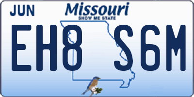 MO license plate EH8S6M