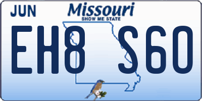 MO license plate EH8S6O